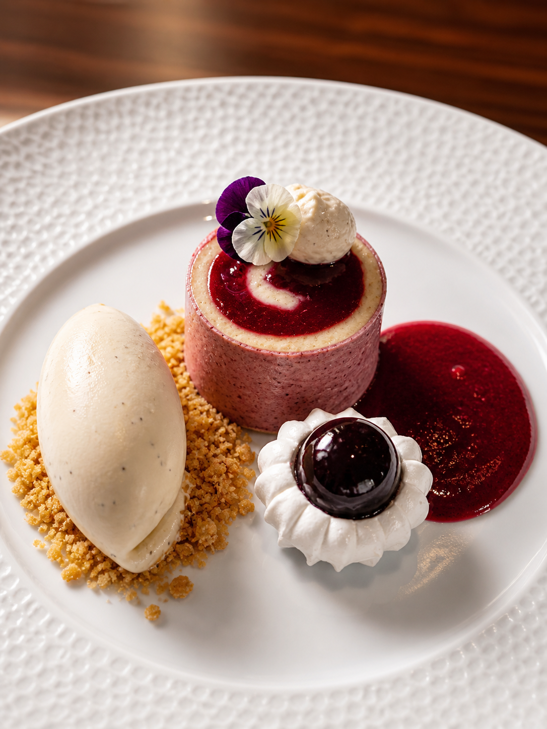 Černý rybíz, vanilka, mascarpone